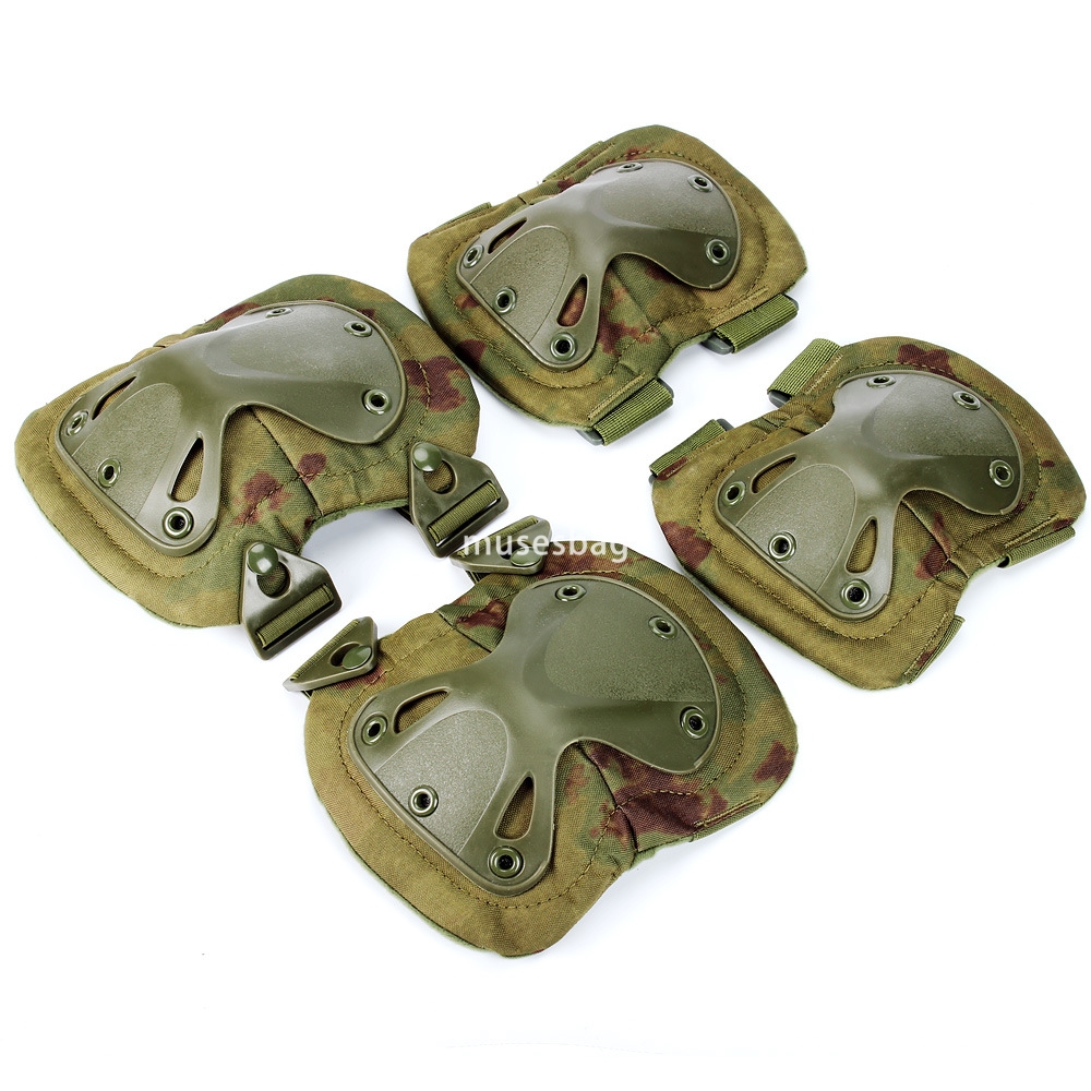Outdoor tactical knee protector elbow four sets crawling training army camouflage protective sports equipment wholesale