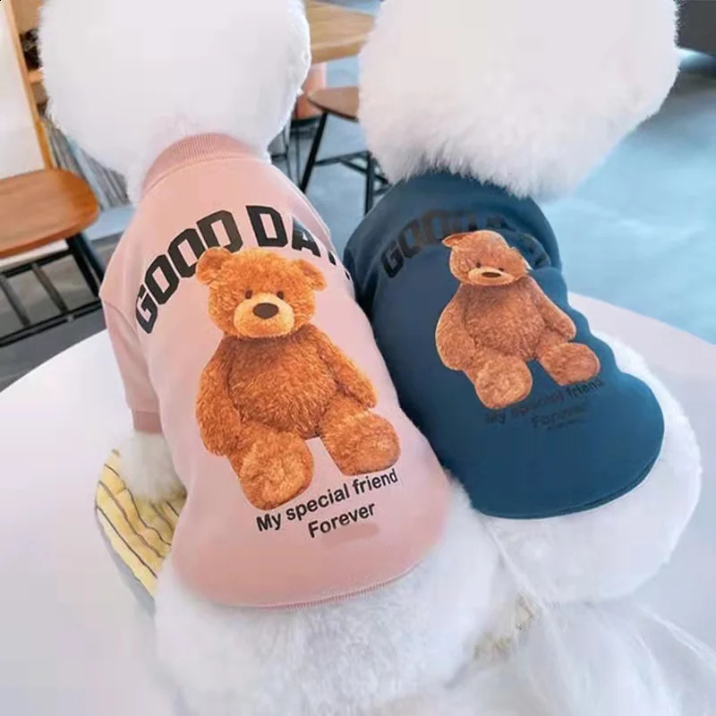 Bear Pattern Dog for Small Dogs Puppy Clothes Pet Cat Vest Poodle Teddy Bichon Yorkie Chihuahua French Bulldog Costumes 240722 Free shipping