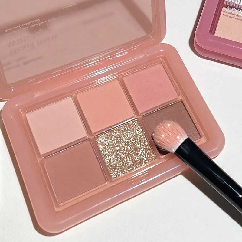 6-color eye shadow palette shimmer matte makeup palette glitter soft pink eye shadow eye shadow pigment durable cosmeticsW240730