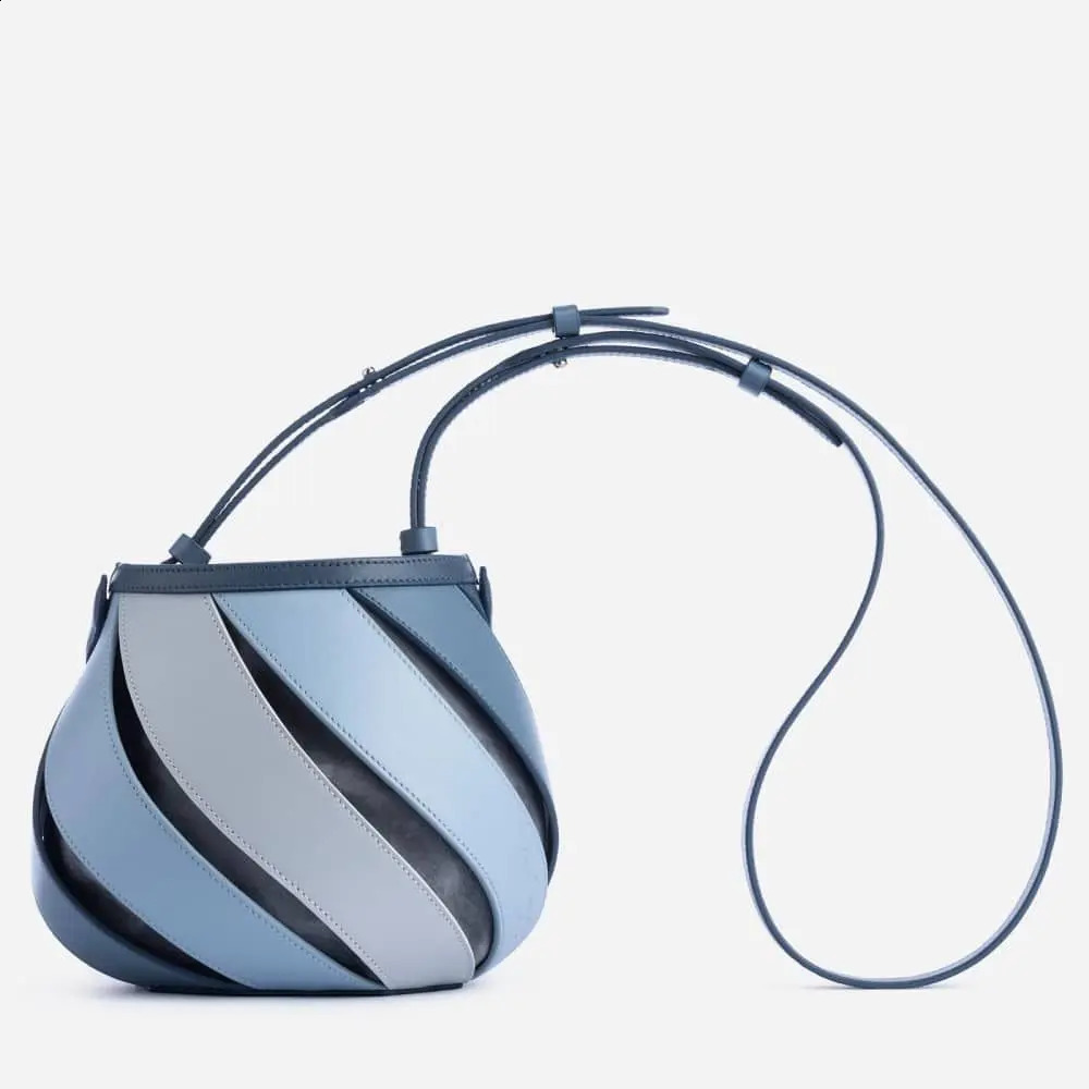 Fashion Lantern Bucket Bag For Women Handbags And Purse 2024 In PU Cross n Hollow Out Mini Shoulder 240902