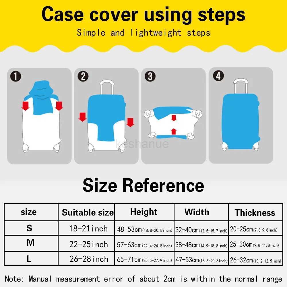 Thicken Luggage Case Suitcase Protective Cover 2022 New Dog Pattern Travel Elastic Luggage Dust Cover Apply 18-28 Suitcase CasesXJ240723