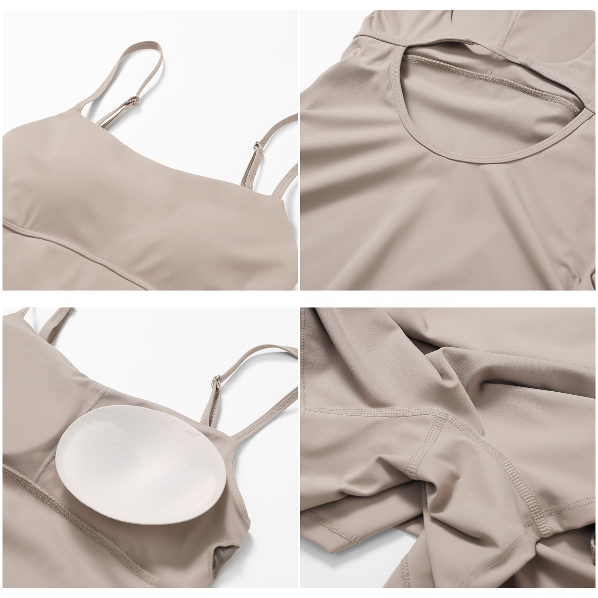 L8676 Womens Tennis Golf Cheerleaders Vestidos One Piece Dress Sleeveless Ing Safety Pants Bandage Fast Dry