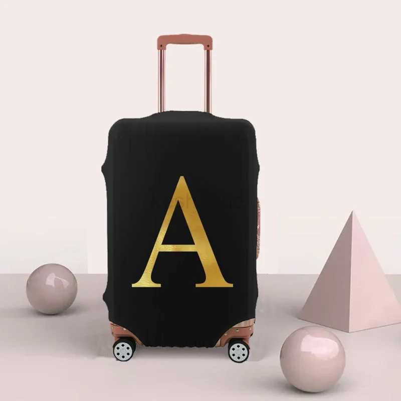 Travel Case Cover 18-32inch Luggage Protector Medium Suitcase Cover Gold Letter Print Elastic Protection Case for SuitcaseXJ240723