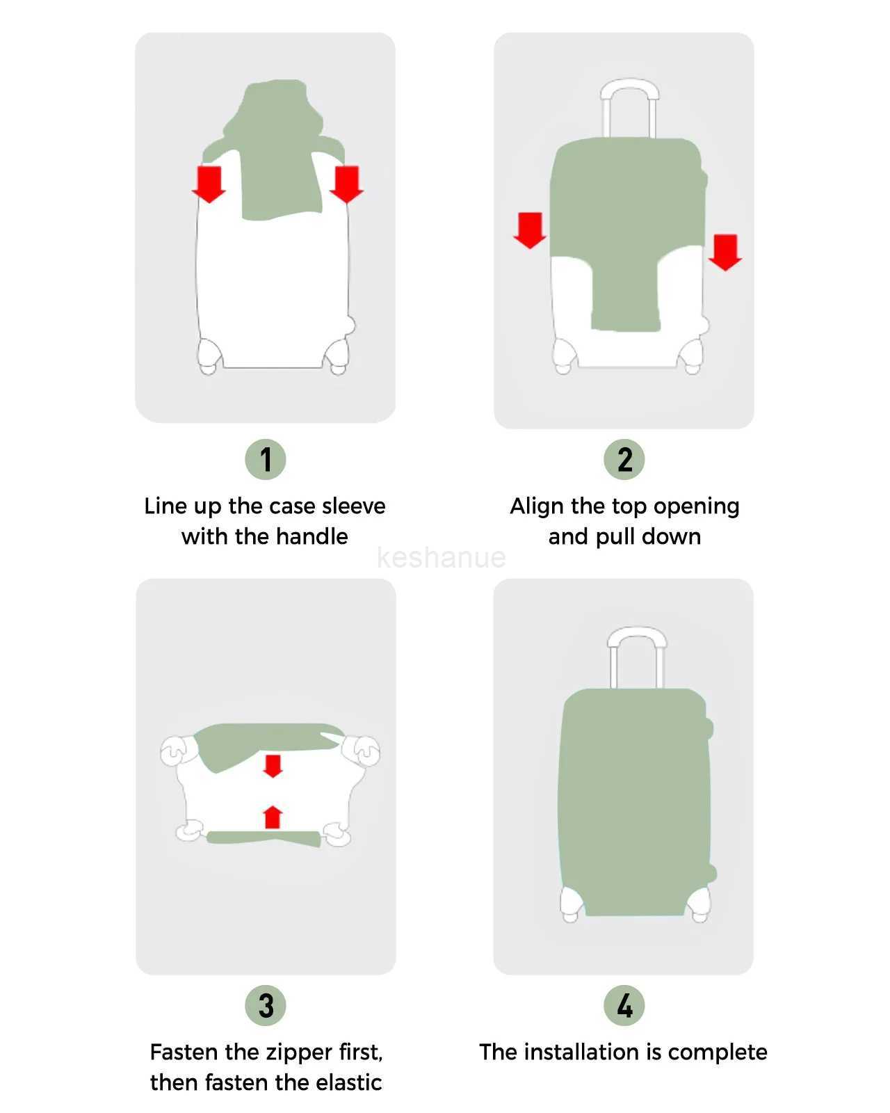 Animal Cartoon Cat Luggage Cover Stretch Suitcase Protector Baggage Dust Case Cover for 18-32 Inch Travel Suitcase CaseXJ240723