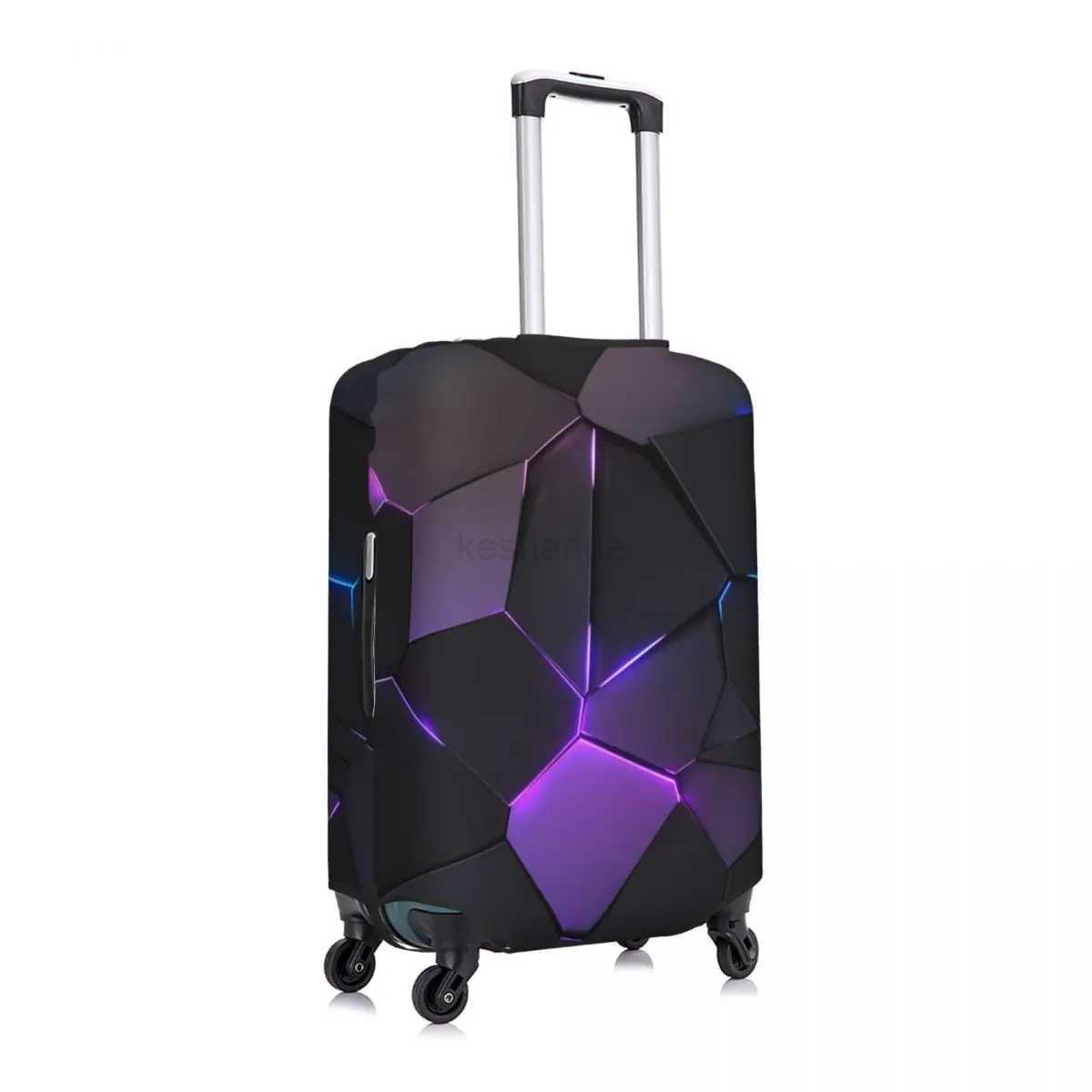 3d Neon Printing Suitcase Cover Colorful Abstract Geometry Travel Holiday Useful Luggage Accesories ProtectorXJ240723