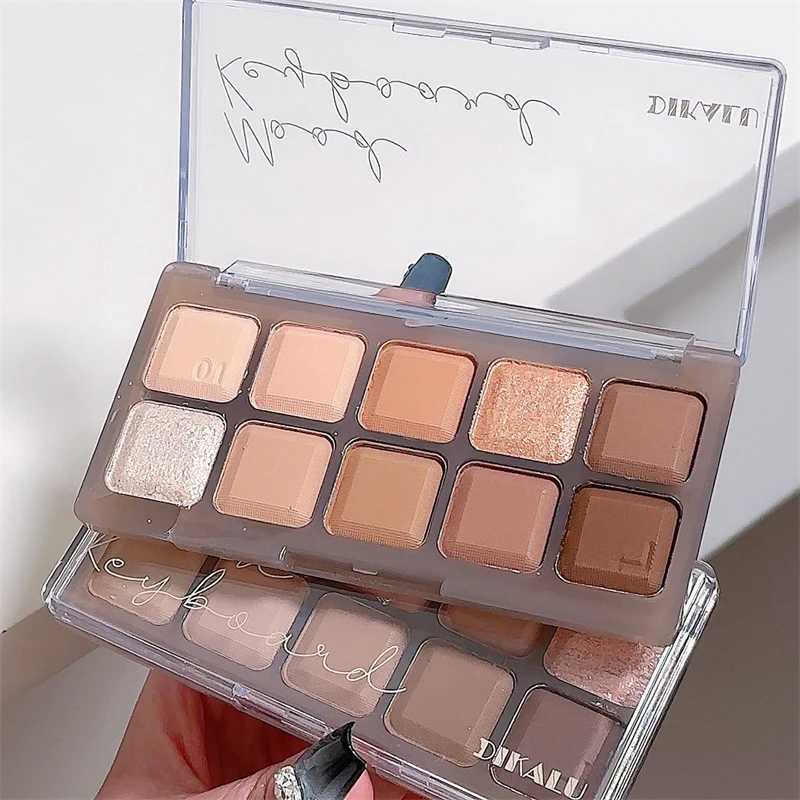 DIKALU Ten Color Eyeshadow Full Matte Finish Shining Earth Colors Autumn Winter New Colors High Appearance FeW240730