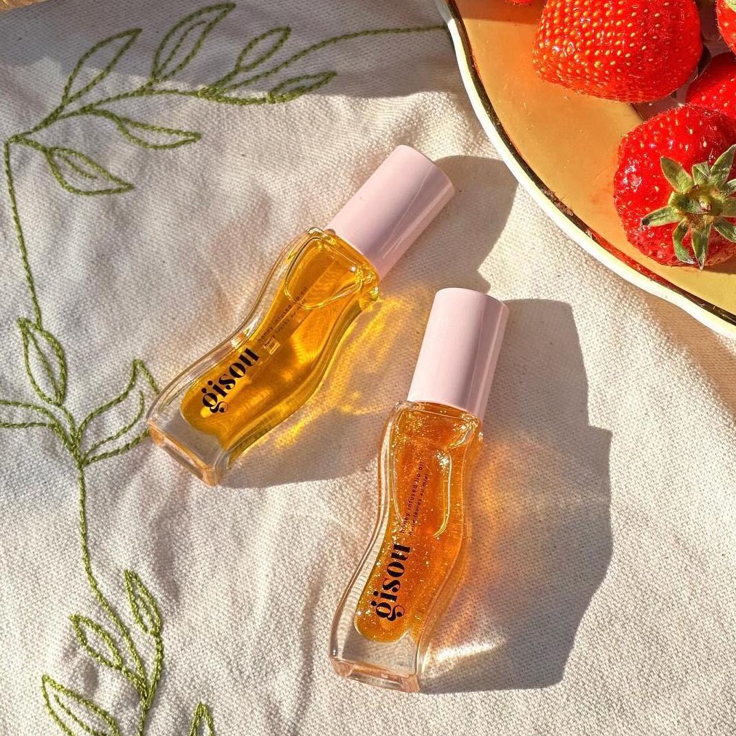 10A 8ml Gisou Oil Moisturizing Lipglo Coconut Frost Gold Mango Paion Punch Strawberry Sorbet Cherry on the Cake Make Up plumping Honey Infused Lip be4