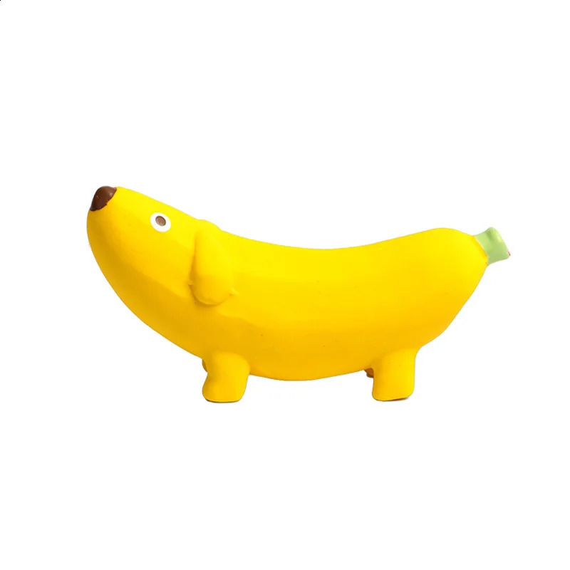 Dog Sounding Toy Banana Shape Latex Squeaky Pet Dog Toy Bite-resistant Chewing Toys Interactive Toys Pet Supplies 240722