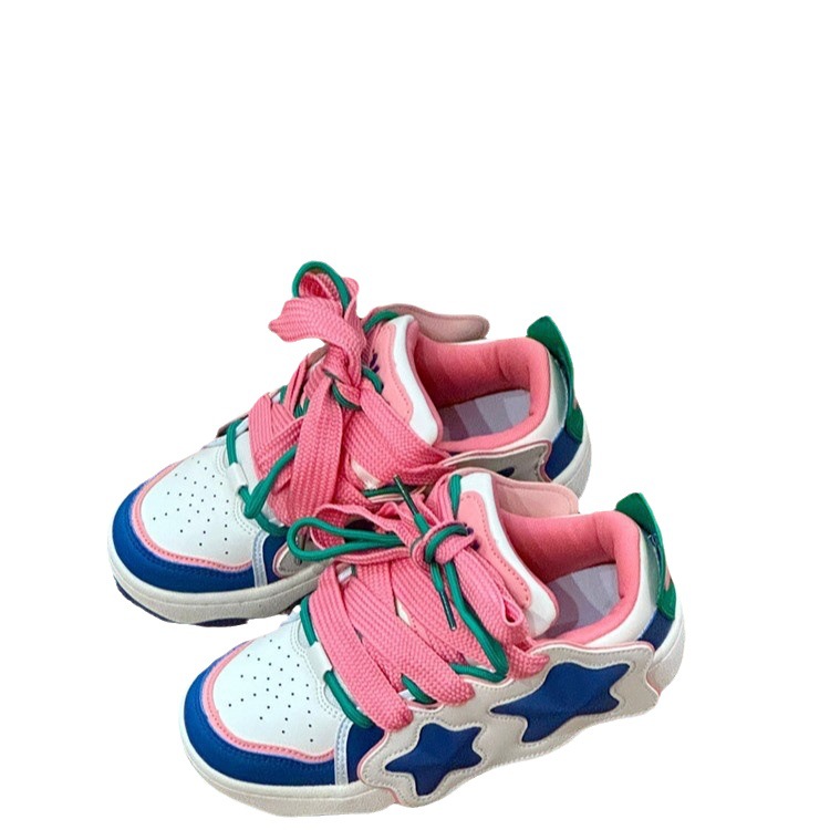 2024 Women's Thick Bottom Plush Casual Chunky Sneakers for Autumn/Winter, Comfortable Daily Sports Shoes