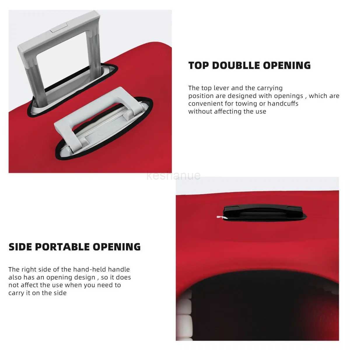 3d Red Lip Suitcase Cover Funny Expression Fashion Cruise Trip Flight Elastic Luggage Supplies Protection Christmas GiftXJ240723