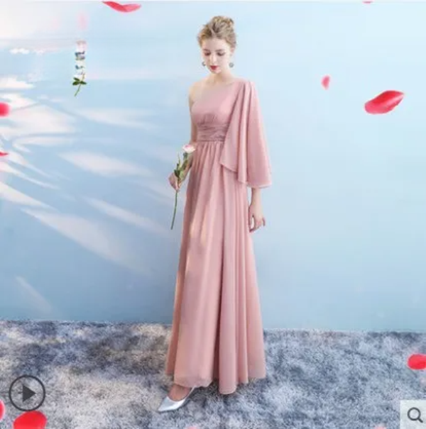 New Bridesmaid Pleated Or Length Country Beach Wedding Guest Dresses Cheap Long Prom For Formal Dress 0219