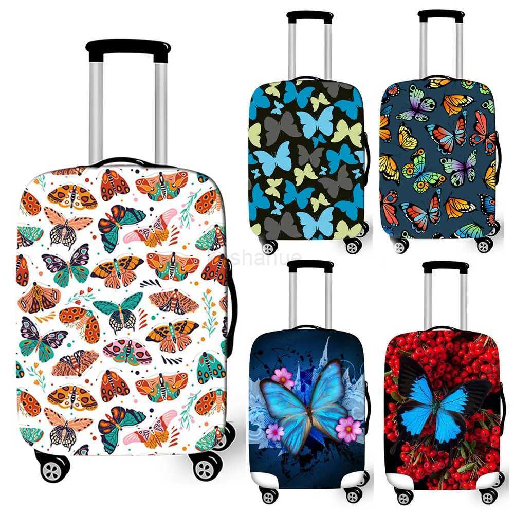 Beautiful Butterfly Suitcase Cover Anti-dust Trolley Case Protective Cover for 18-32 Inch Travel Cases Elastic Luggage CoversXJ240723