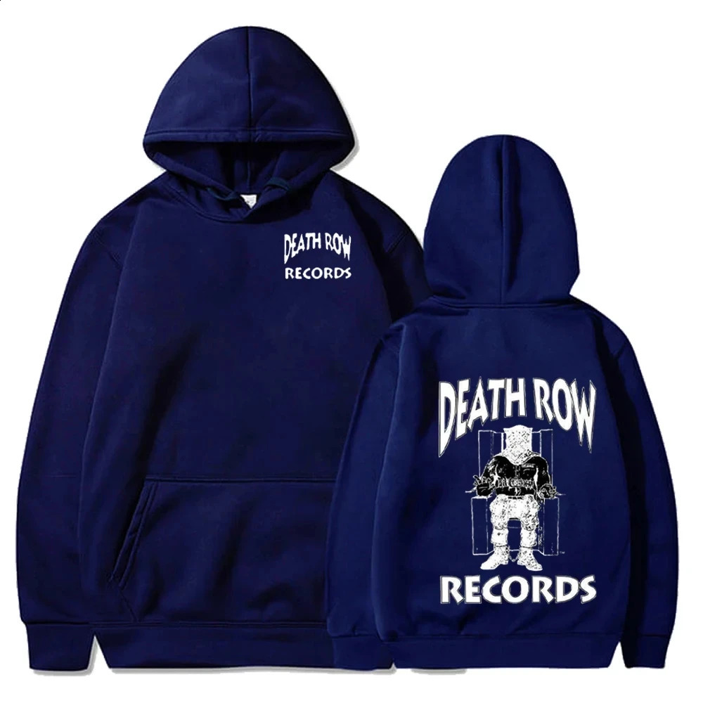 Death Row Records Print Hoodies For Women Casual Long Sleeve Hooded Sweatshirts Hip Hop Haruku Hoodie Y2k Men Tops S-4Xl 240722