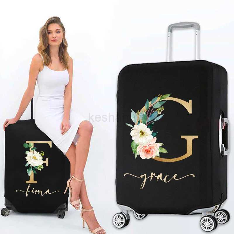 Personalized Ladies Custom Name Elastic Luggage Cover for 18-32 Suitcase Accessories Suitcase Dust Cover Luggage AccessoriesXJ240723