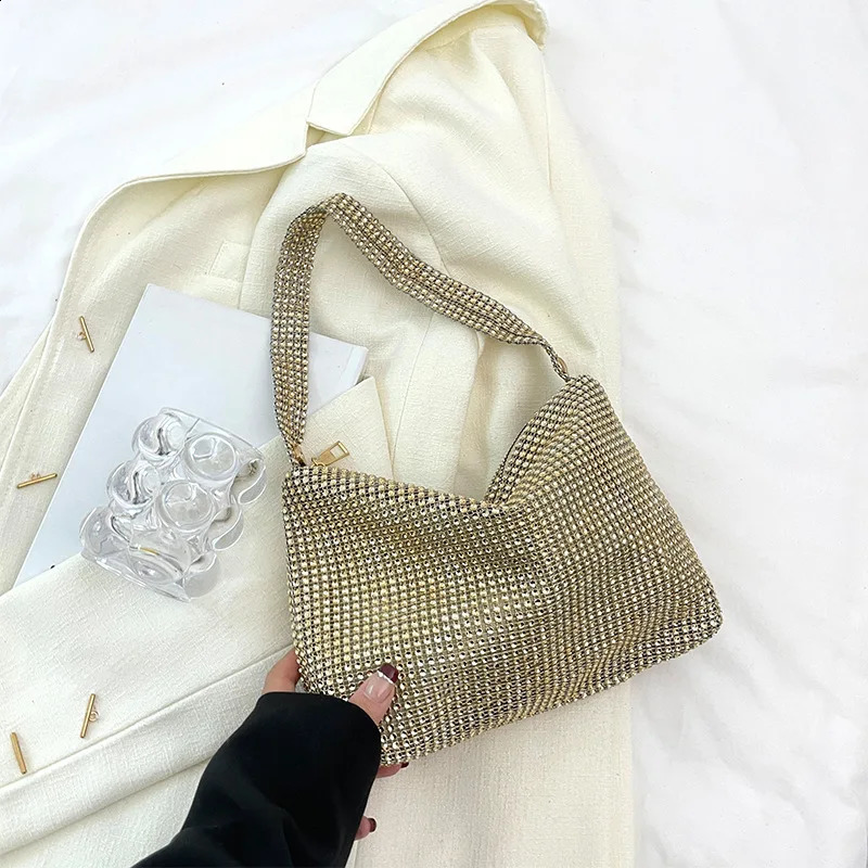 Allover Shoulder Bag Fashion Large Capacity Wallet Womens Sparkling Zipper Handbag Cross Body 240723Zl