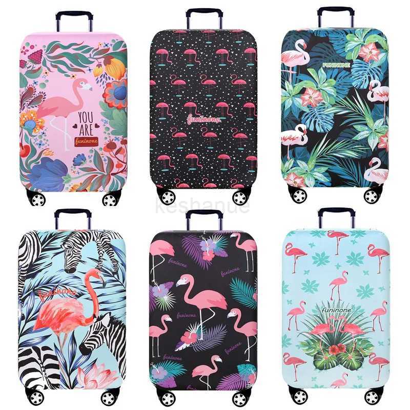 Luggage Cover Protector Dustproof Trolley Case Flamingo Cartoon Animal Travel Accessories Suitcase Cover Elastic ProtectiveXJ240723