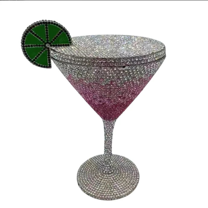 Martin tail Cup Dia Evening Clutch Bags Crystals Bridal Handbag Dinner Clutches Female Gems Purse Rhies Purses 240830 d254 4