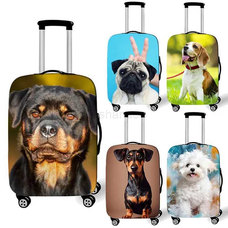 German Shepherd Luggage Covers Bulldog Beagle Travel Elastic Dust Protective Cover 18-32 Inches Luggage Case Suitcase CoversXJ240723