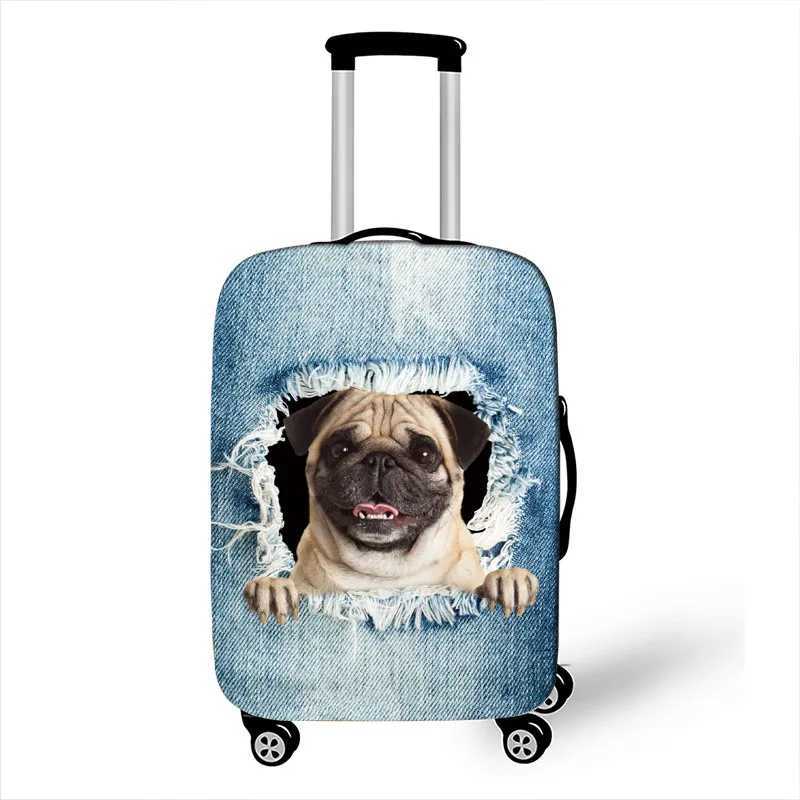 Lovely Cowboy Cat / Dog Print Luggage Cover 18-32 Inch Trolley Case Bag Suitcase Protective Covers for Travel AccessoriesXJ240723