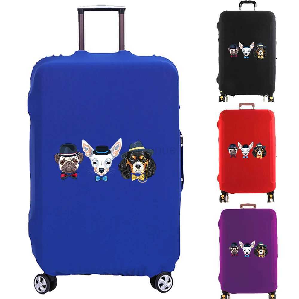 Thick Elastic Luggage Cover Suitcase Protector for 18-32 Inch Trolley Suitcase Travel Cover Accessories Pattern Print Three DogXJ240723