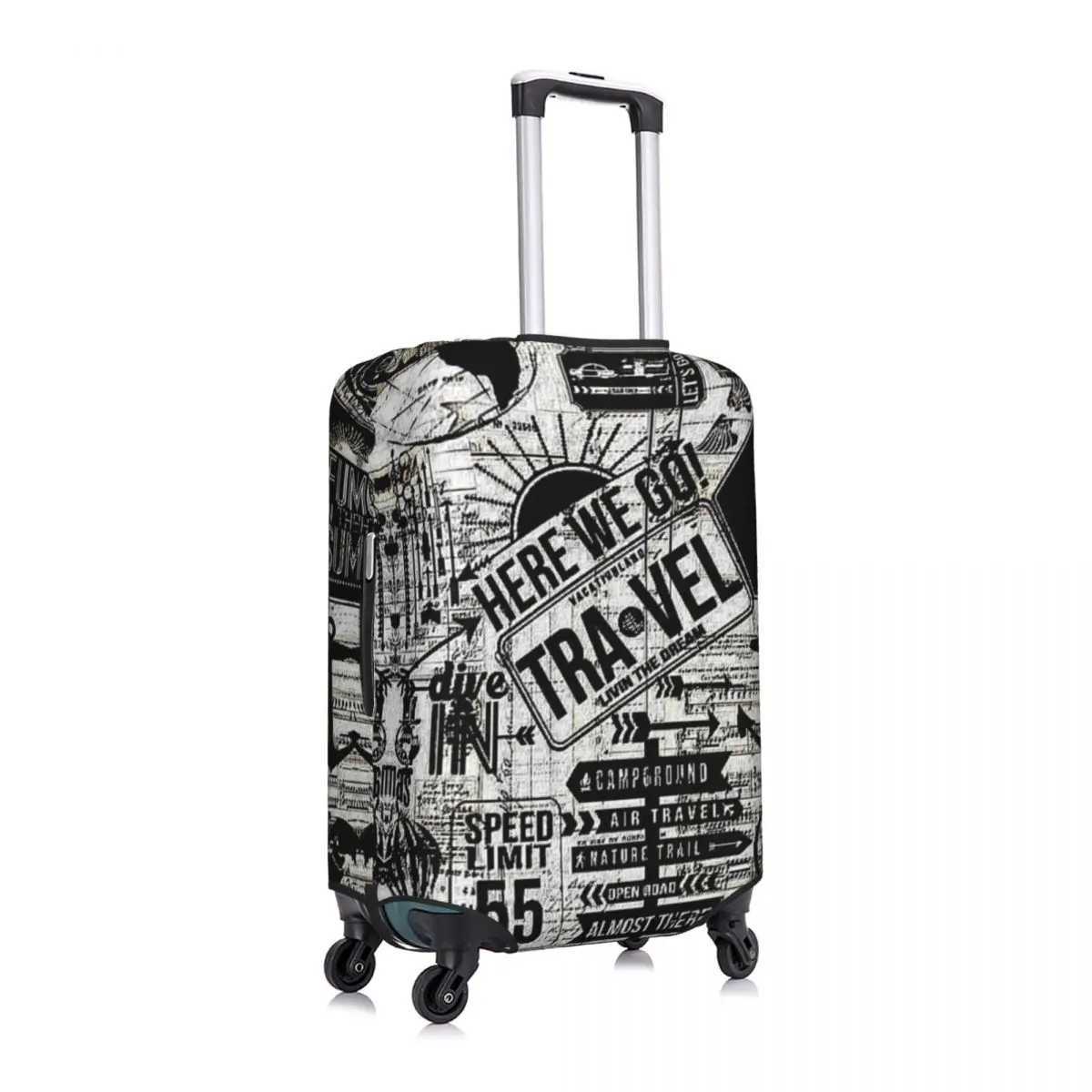 Travel Spiral Graffiti Suitcase Cover Funny Pattern Practical Business Protector Luggage Supplies VacationXJ240723