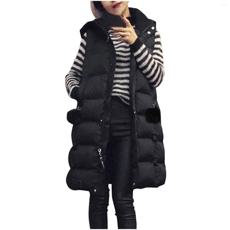 Women Plus Size Hoodie Waistcoat Vest Loose Long Gilet Jacket Coat Autumn And Winter