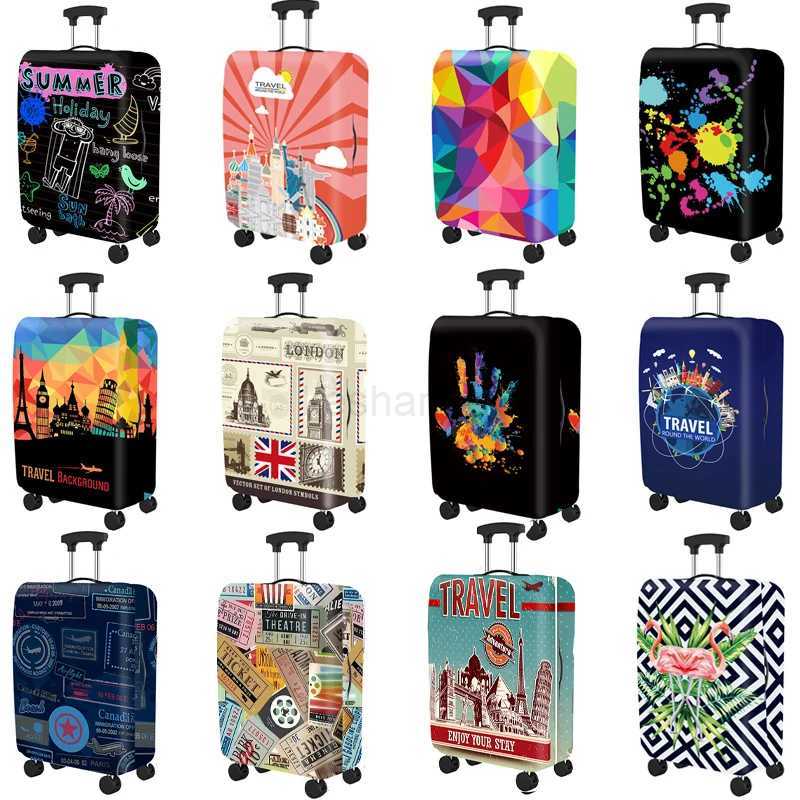 Dropshipping Elastic Baggage Covers Trolley Suitcase Protector For 18 To 32 Inch Travel Accessories Luggage Supplies Dust CoverXJ240723