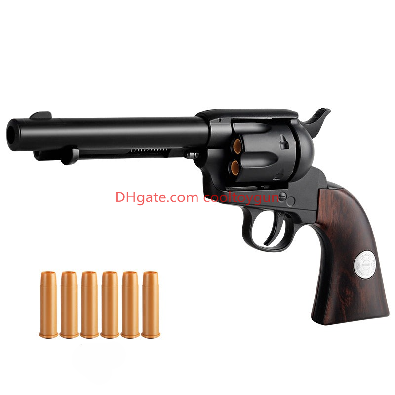 Colt 1873 Single-Action Army Revolver Replica Alloy Toy Gun Blaster Soft Bullet Shell Ejected Gun Pistol for Adults CS Pubg Jedi Look Real Moive Colle