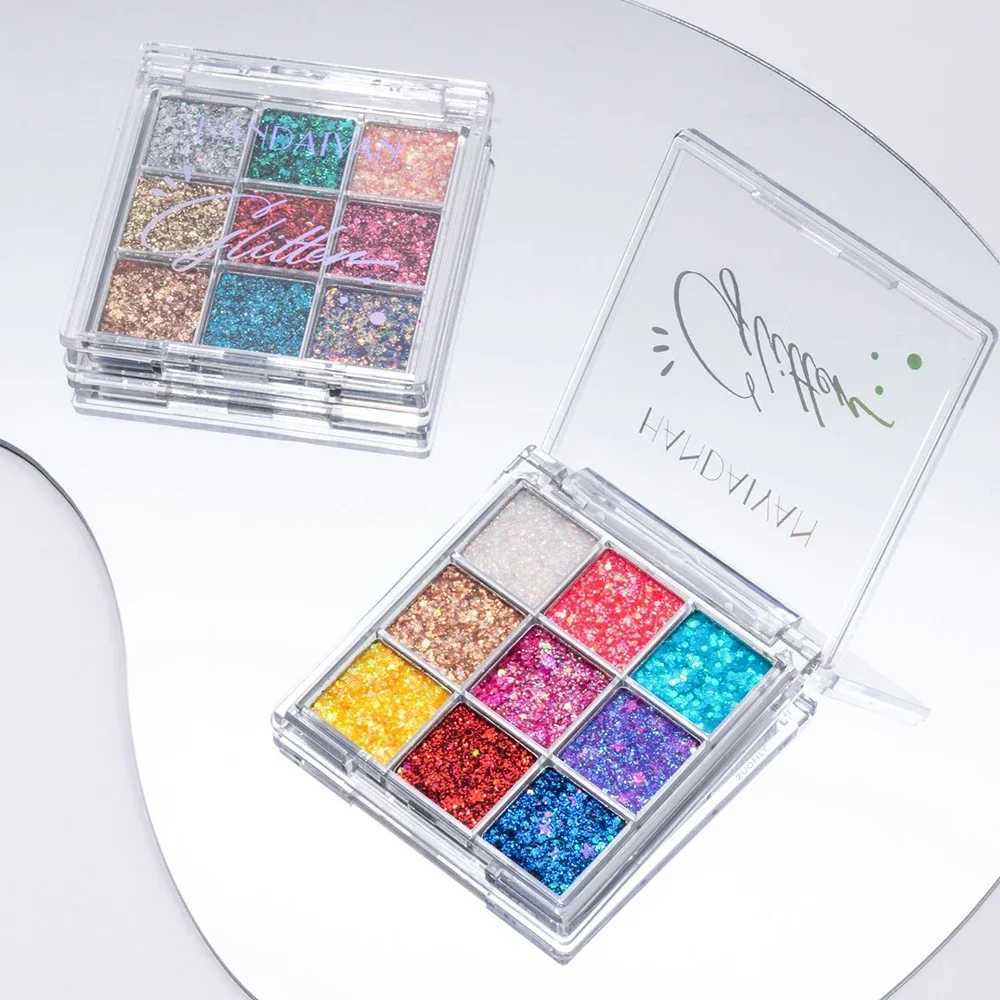 Shiny eye shadow palette waterproof big sequin shimmer eye shadow gel shiny metal eye shadow pigment holiday makeupW240730