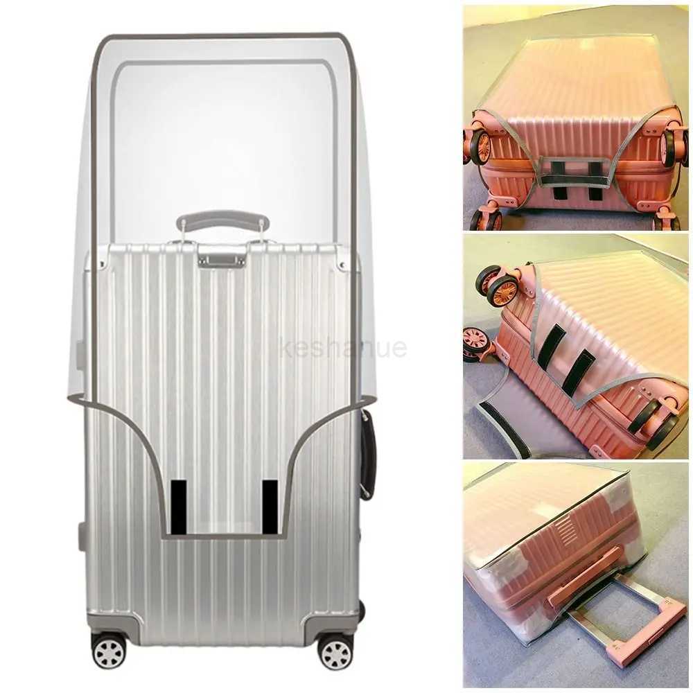 16-28 Inch Travel Luggage Cover Transparent PVC Suitcase Protector Cover Waterproof Dustproof Luggage Protector Cover LuggageXJ240723