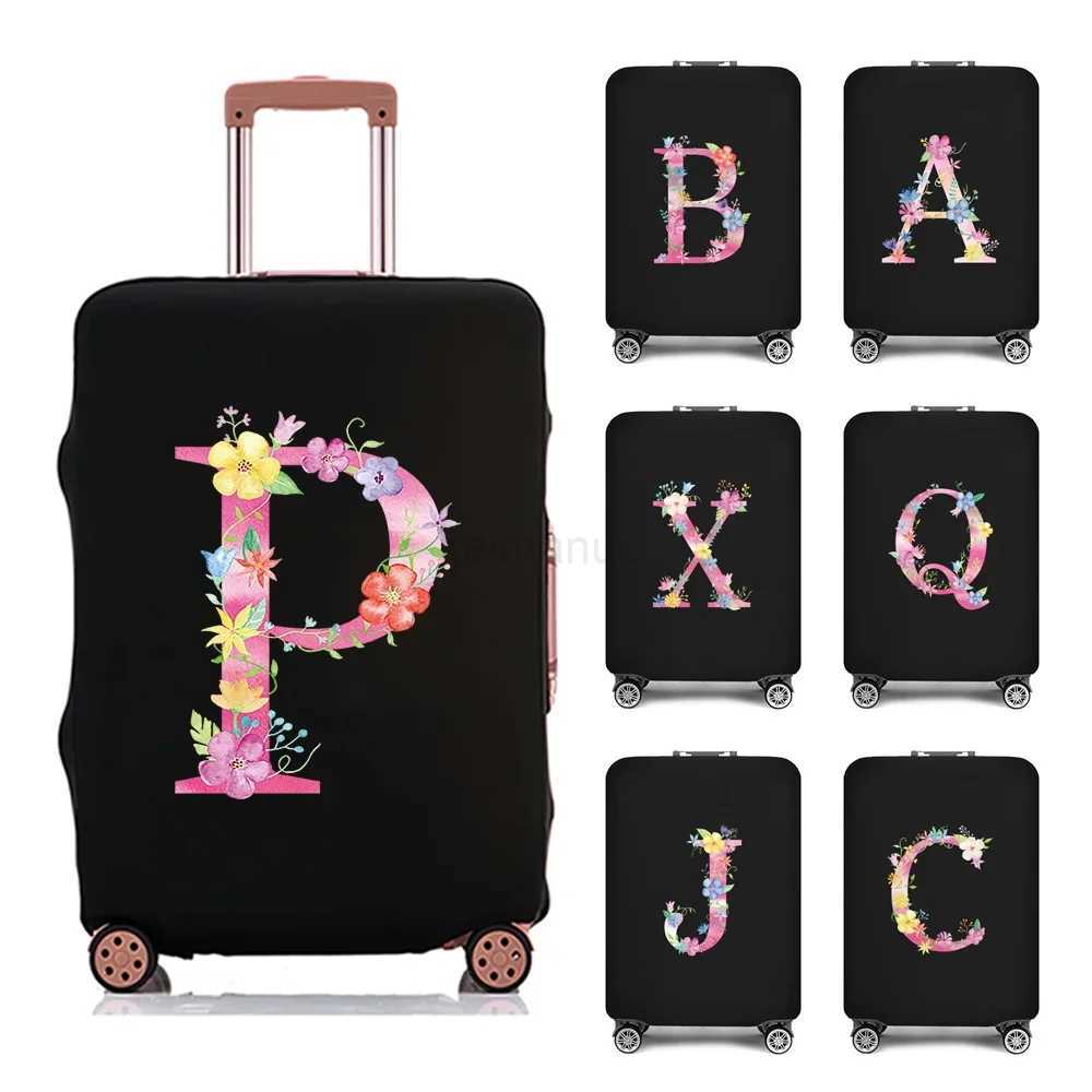 Travel Suitcase Protective Cover for 18-28 Pink Letter Pattern Luggage Case Elastic SUitcase Dust Cover Travel AccessoriesXJ240723