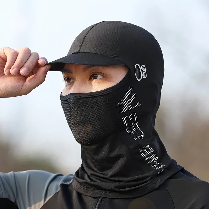 WEST BIKING With Brim Men Women Face Mask Summer Cool Fishing Cap Sun Protection Motorcycle Bicycle Cycling Balaclava Travel Hat 240723