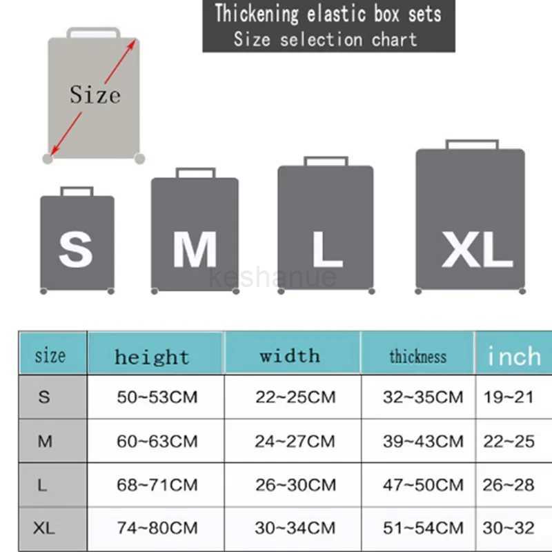 Trolley Suitcase Protective Luggage Cover 3D Cartoon Elastic Luggage Protective Cover19-32 Inch Suitcase Case Travel AccessoriesXJ240723