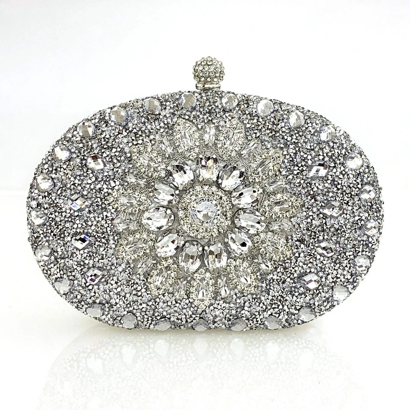 Fashionable Shell diamonds bag birthday wedding Handbag Rhinestone Clutch Bags Sequin and Diamond Sunflower Evening Party Bag 240722