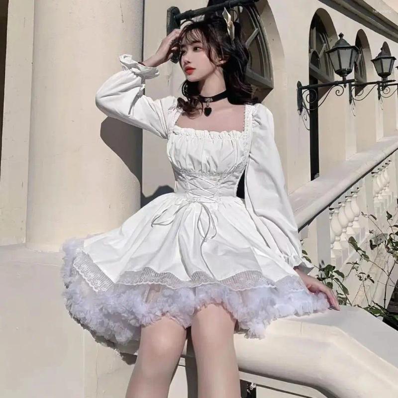 Black Lolita Dress - Long Sleeve Lace Skirt Gothic Clothes