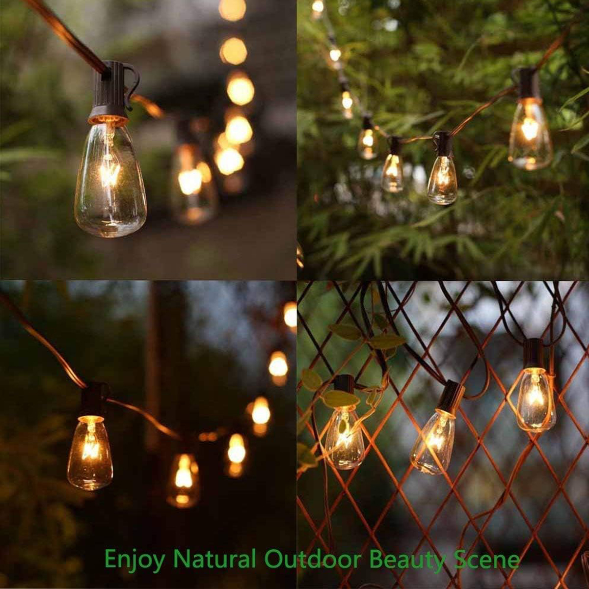 led solar edison long bulb outdoor patio wedding decoration ambient light string