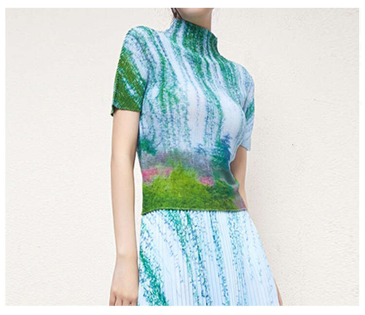 New Pattern Solid Fashion Printed Pleated Set Two-piece Dress Women Sets Floral Dress Sexy Dress Sexy Self-cultivation Bifurcated SKINNY DRESS Oversiz