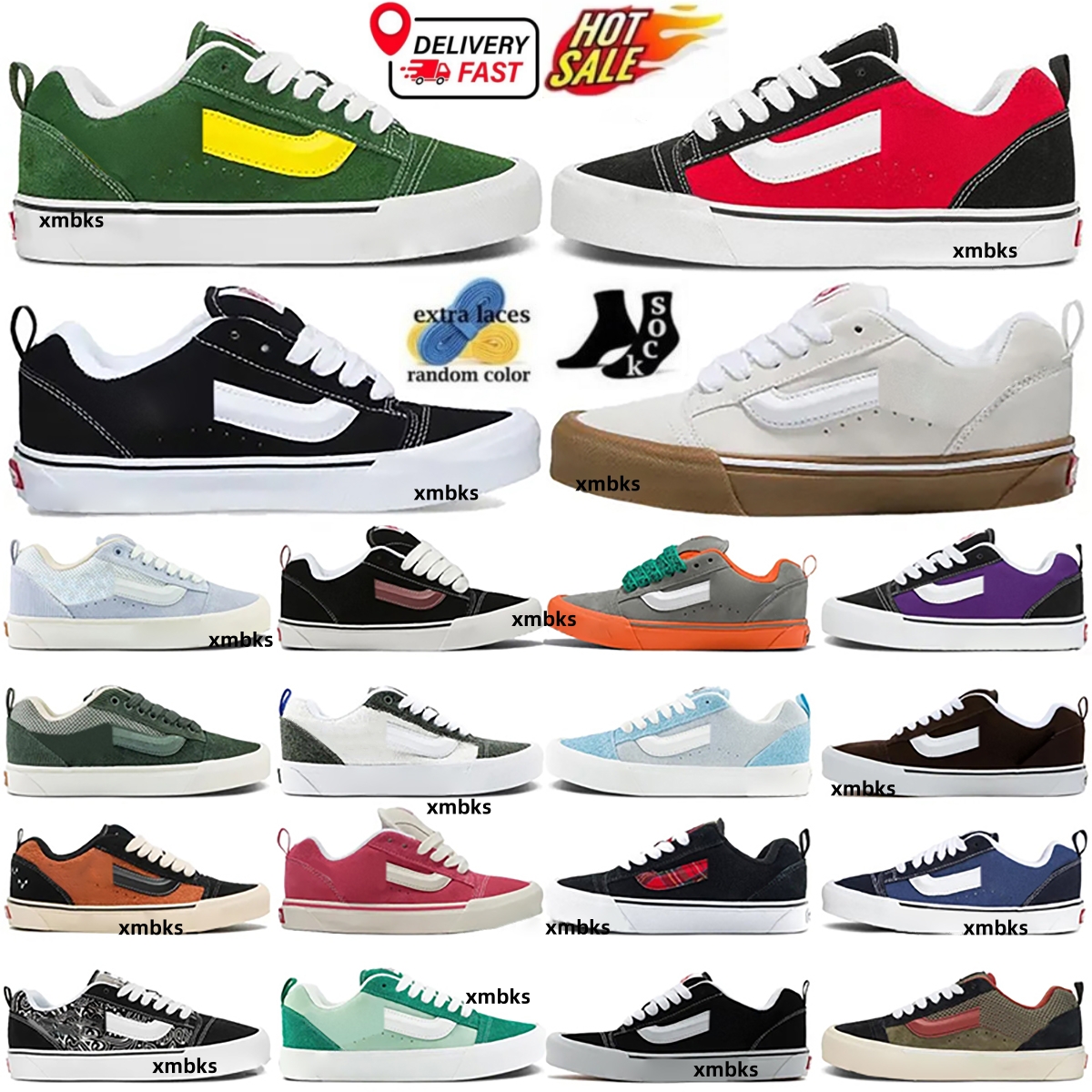 Designers Knu Skool Sneakers Shoes Trainers Black White Nayy Shoe Off Gum Triple Purple Green Yellow Mega Check Red Mens Womens Platform Men Women Brown