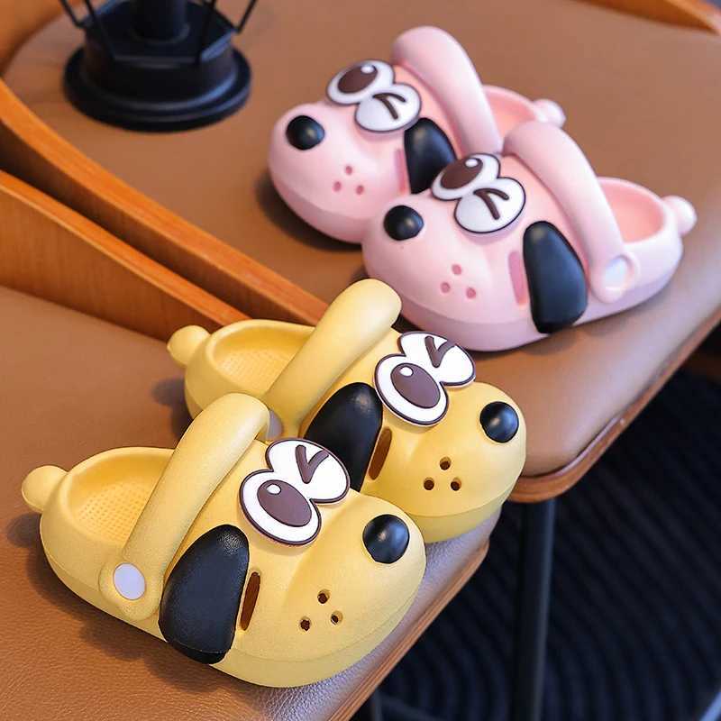 Sandals Summer Aged 1-5 Children Slippers Cute Cartoon Puppy Sandals For Boys Girl Flip Flops Non-Slip Toddler Home Kids Garden ShoesL24722 z250513