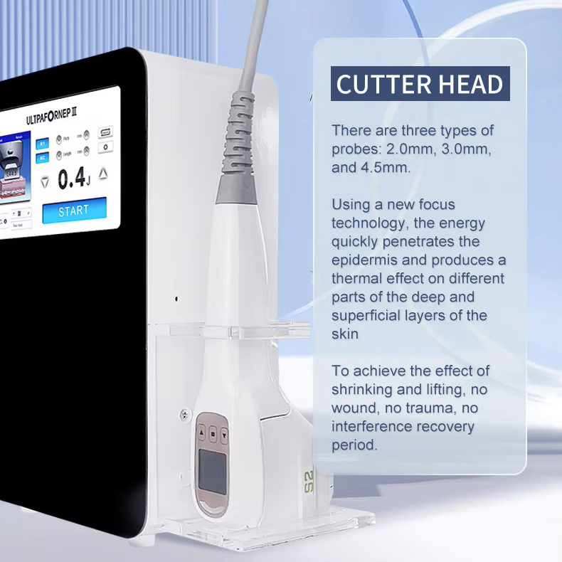 Hot Beauty Salon HIFU Ultrasound SMAS Face Lifting Skin Tightening Fine Line Improving 2 In 1 Ultrasound Knife Machine For Anti-Wrinkle Anti-Agin