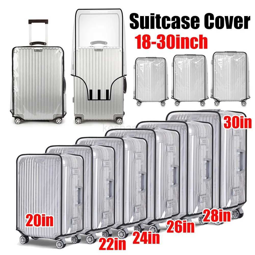 Transparent Clear Tavel Luggage Cove Waterproof Suitcase Cover Protector Foldable Dutoproof Luggage Cover PoteterXJ240723