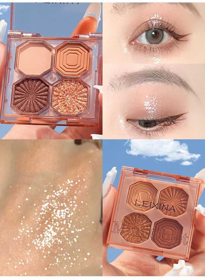 4-color mini size eye shadow tray elegant glitter sequins eye shadow tray Christmas Halloween eye shadow makeupW240730