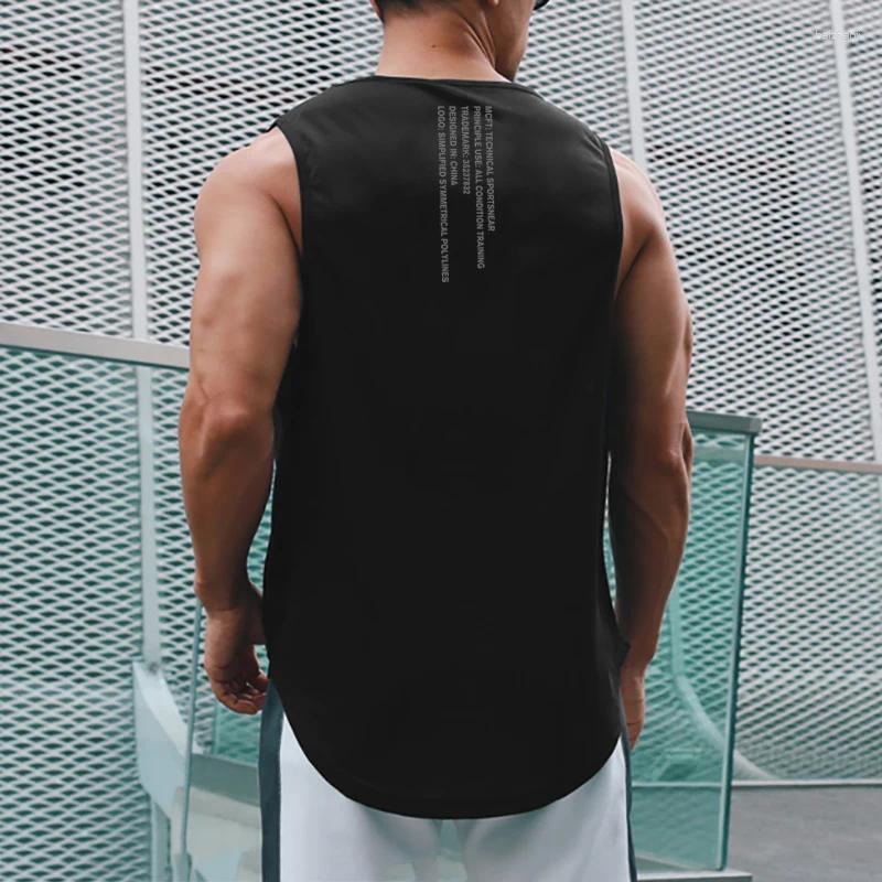 Men's Tank Tops Muscleguys Gym Top Men Bodybuilding Singlet Fitness Stringer Sleeveless Shirt Mesh Quick Dry Clothing Sportwear Muscle Vest