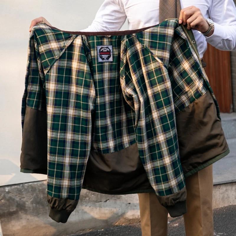 Men's Jackets Oil Wax Safari Jacket Oliver Green Slim Fit Waterproof Classic England Fashion Motorcycle Vintage Male Clothing