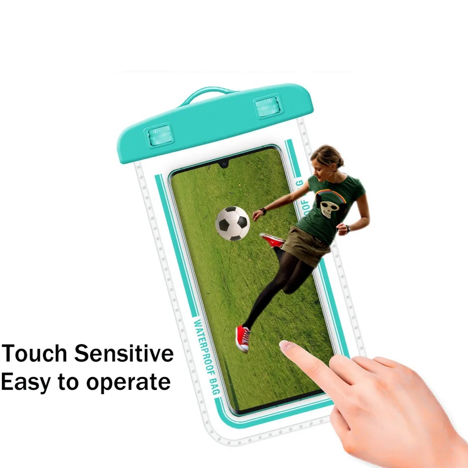 IPX8 PVC Universal Swin Swimming Waterproof Bag Transparent Touch Screen For Below 7.2 inch Phone iPhone 16 15 Pro Max Samsung S24 S25 Xiaomi Redmi Ph