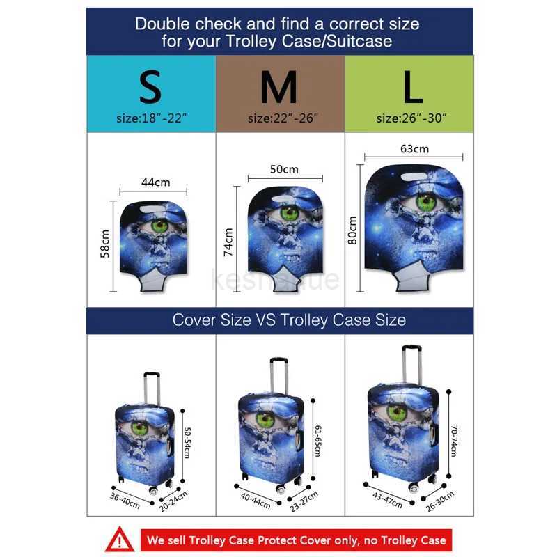 luggage travel suitcase Cover dinosaur Prints luggage Protective Cover Elastic Travel Accessories Trolley Case Cover With ZipperXJ240723