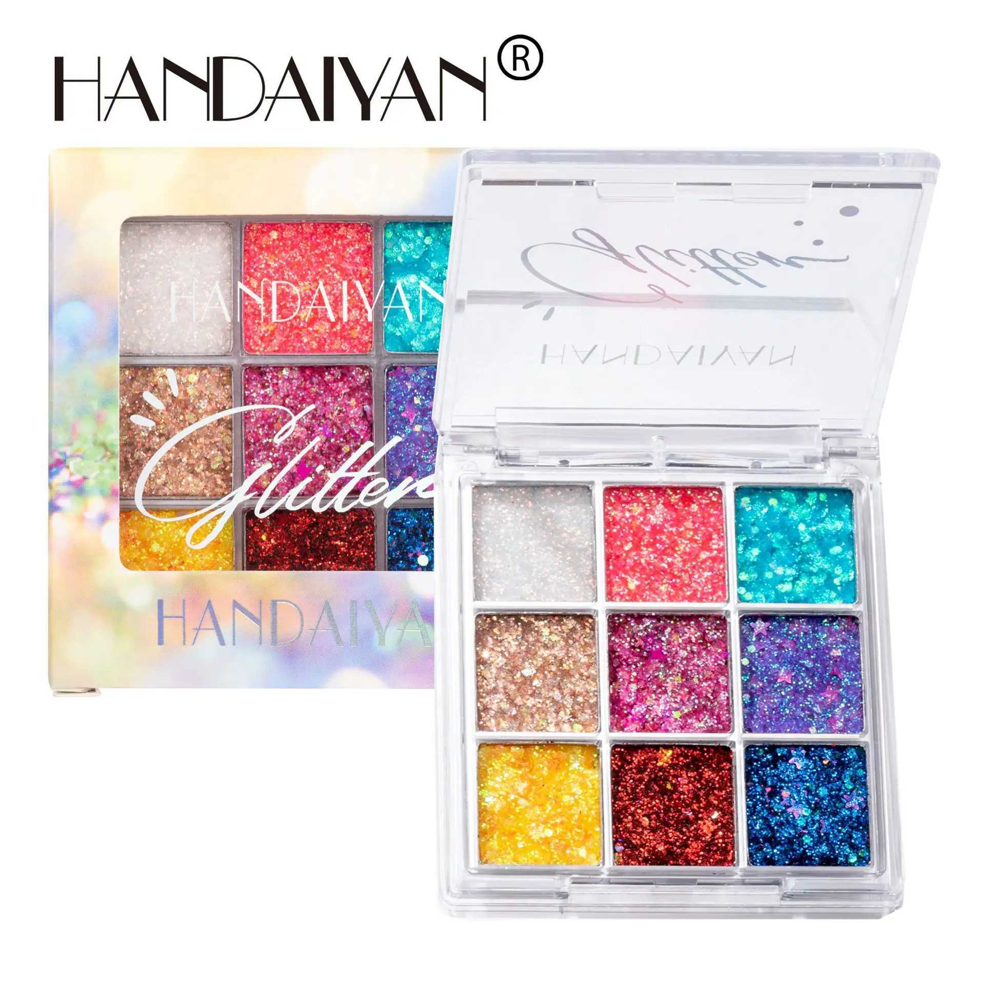 Glitter eye shadow glitter body facial art loose sequins diamond rhinestone makeup tray waterproof party W240812