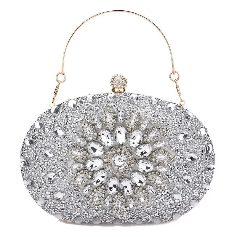 CrossBorder Sunflower Dinner Bag Fashion Banquet Clutch Formal Dress Evening Diamond European and American Party Ba 240722