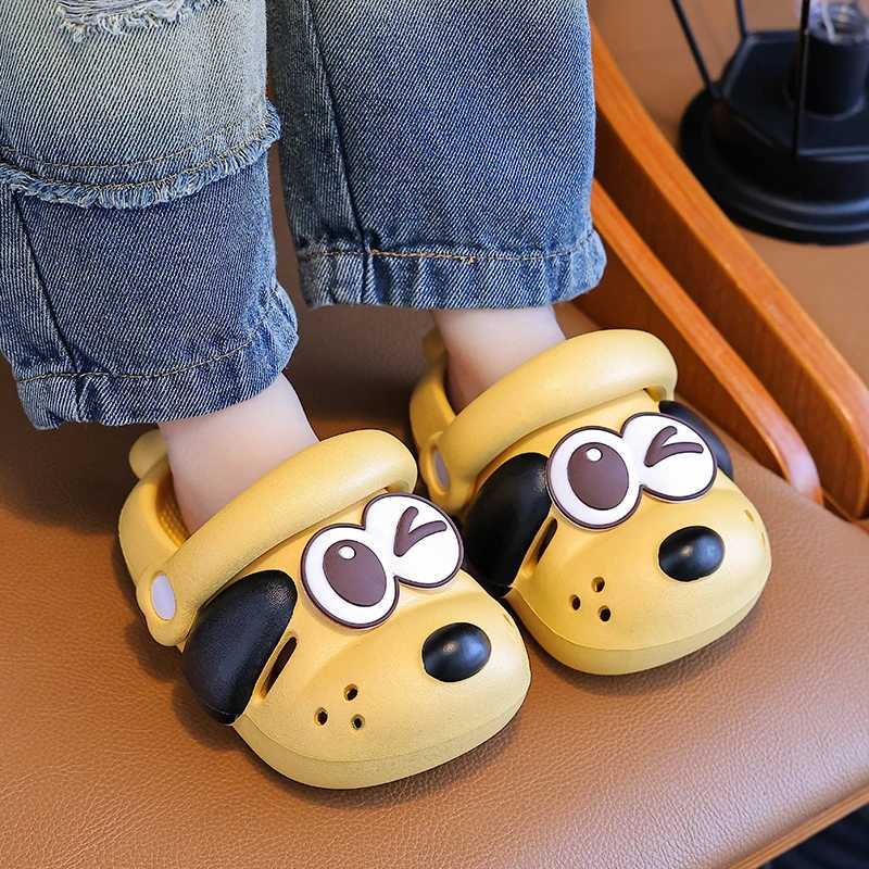 Sandals Summer Aged 1-5 Children Slippers Cute Cartoon Puppy Sandals For Boys Girl Flip Flops Non-Slip Toddler Home Kids Garden ShoesL24722 z250513