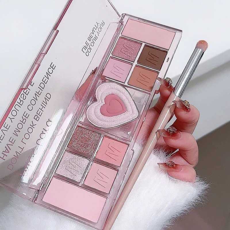 South Korea Cool Color eye shadow Palette Flash eye shadow Female Makeup Highlights Earth Color eye shadow Makeup Palette CosmeticsW240730